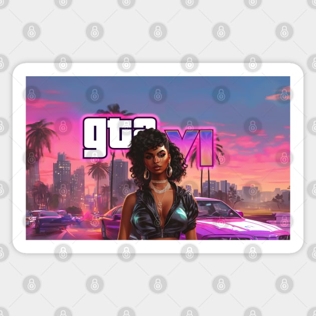 GTA 6 Sticker by Buff Geeks Art